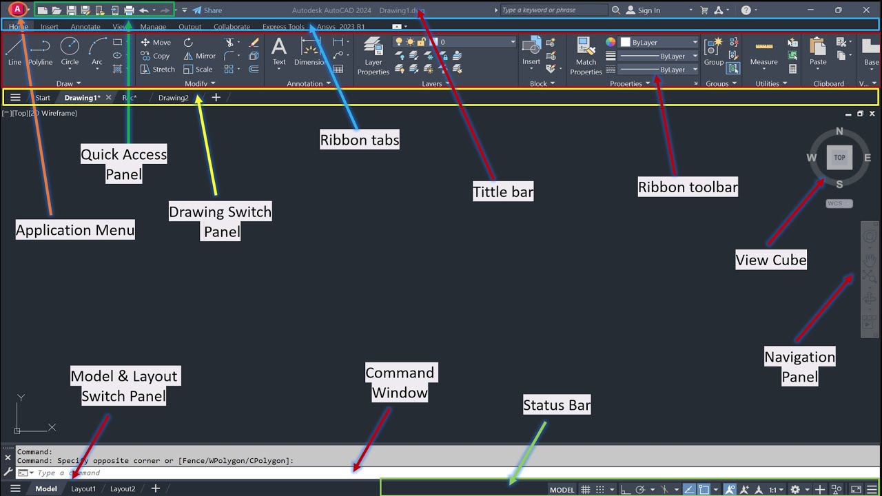Пользовательский интерфейс AutoCAD 2024: революционное решение для дизайнеров и инженеров