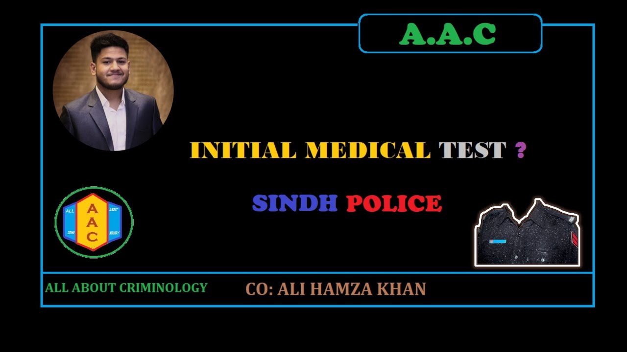 INITIAL MEDICAL TEST POLICE ? #initial #medical #test #police