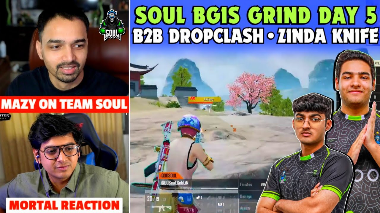 iQOOSouL BGIS GRIND Day5✅ MortaL Reaction🚨 Legit 1v3 OG🔥 Zinda Knife🔪 Mazy on Team SouL Mistakes 🚀