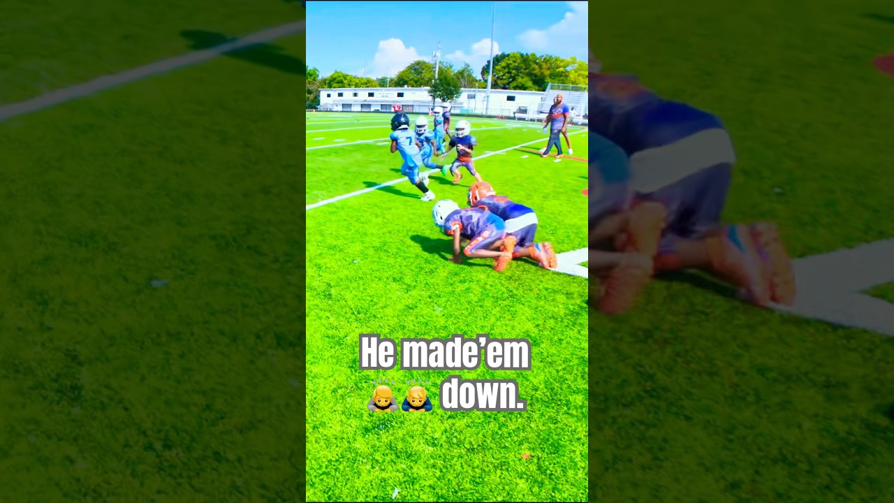 The Most DISRESPECTFUL Jukes in 6U Football! 😂🏈 #shorts #funny #viral #football #sports