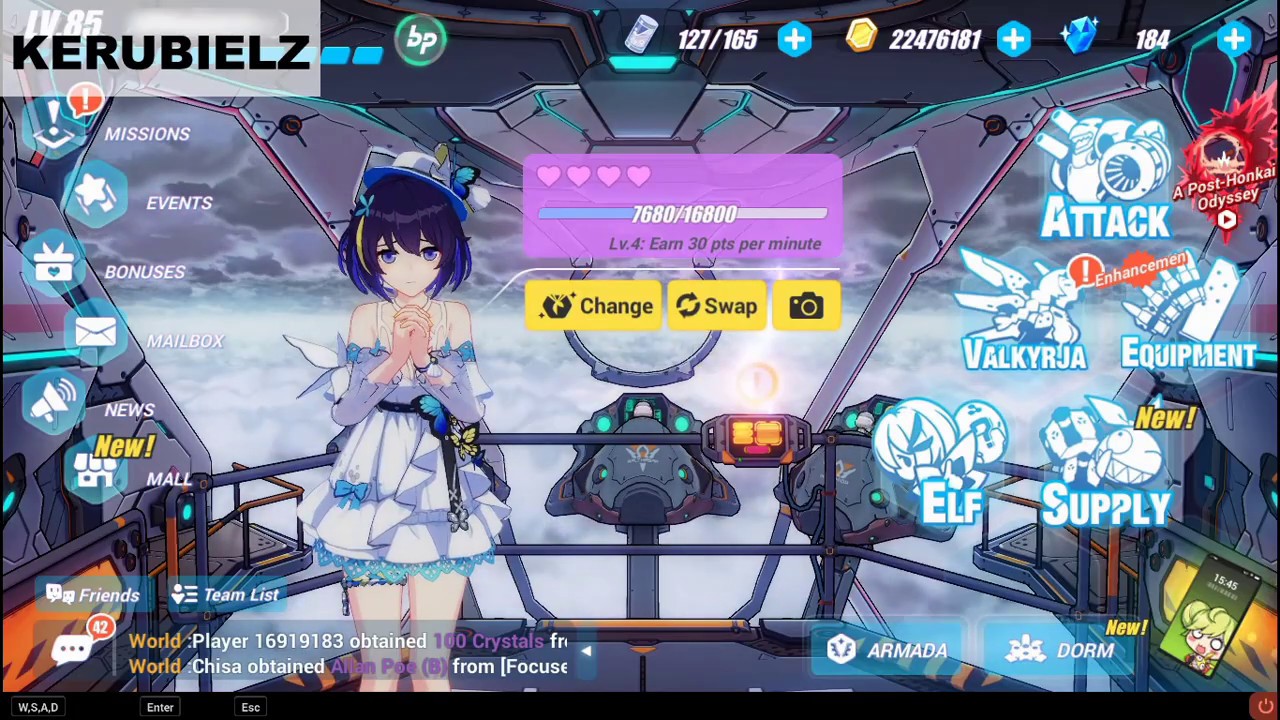 Honkai Impact 3rd - Seele Vollerei (Swallowtail Phantasm) voice lines bridge duty Subtitle (ID/ENG)