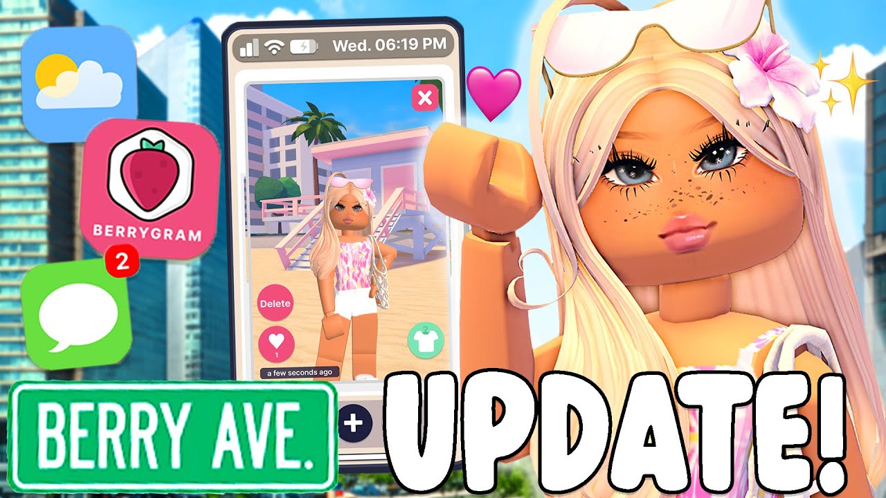 *INSTAGRAM PHONE UPDATE* IN BERRY AVENUE!! NEW HOUSES, CUTE POSES, NEW FEATURES!!