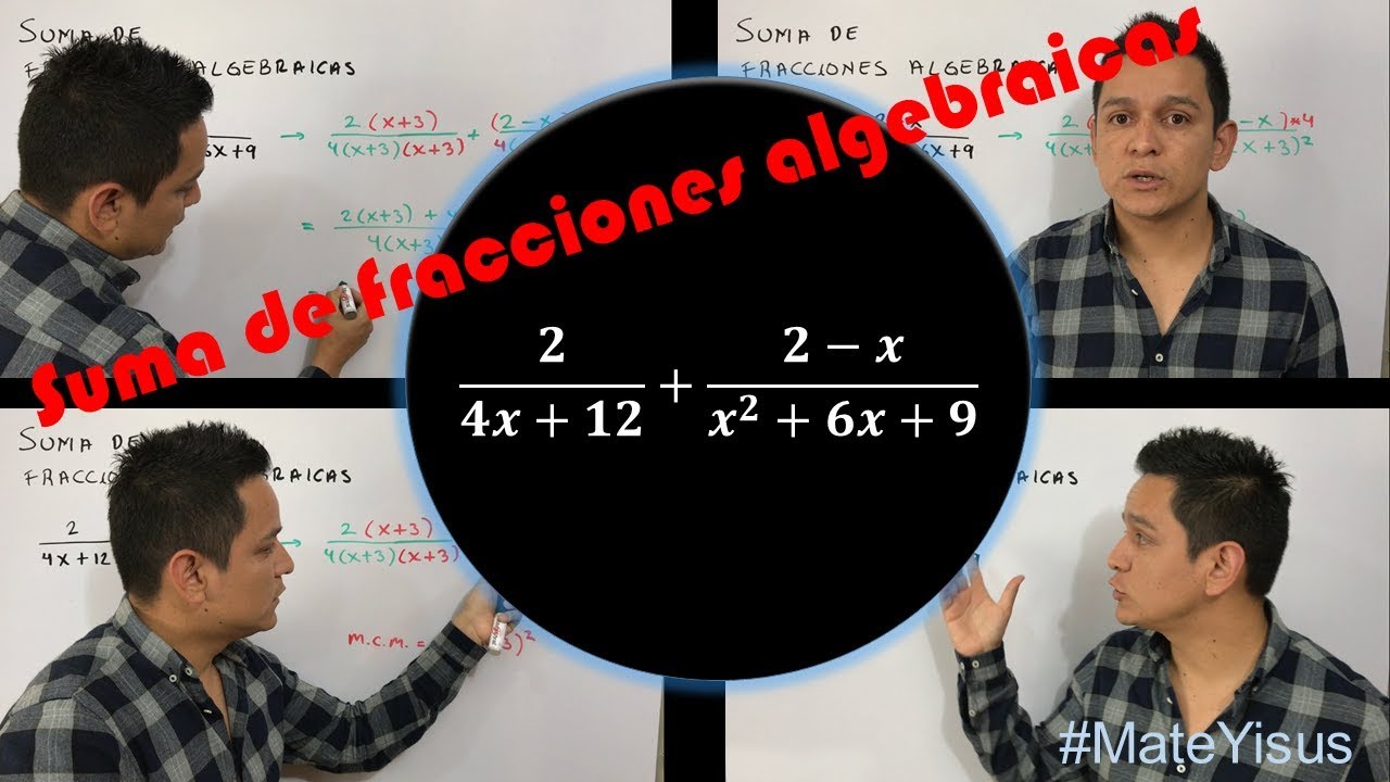 Suma de fracciones algebraicas, método fácil | Video # 61 | #MateYisus