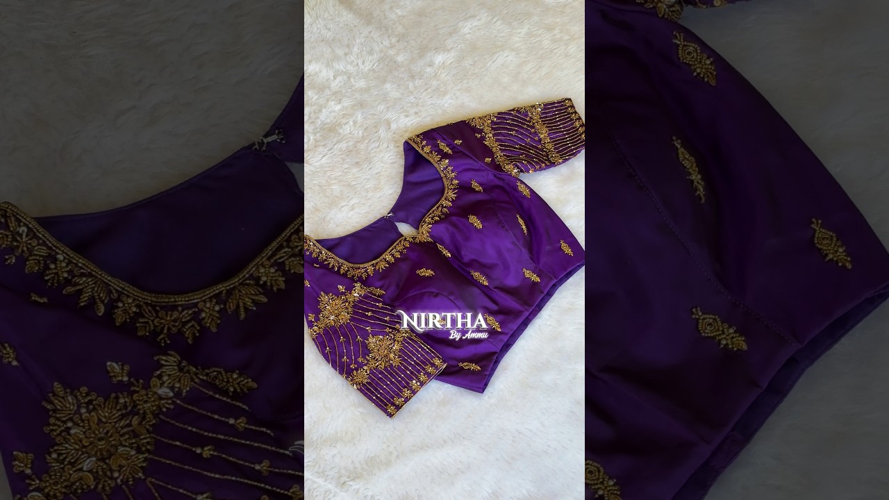 Bridal Blouse💜|Aari Work Blouse Design🪡 