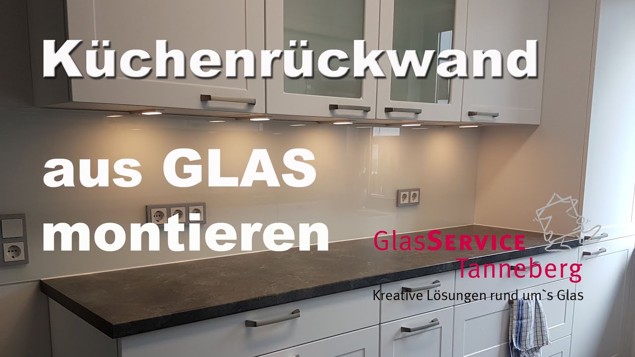 Küchenrückwand aus Glas montieren