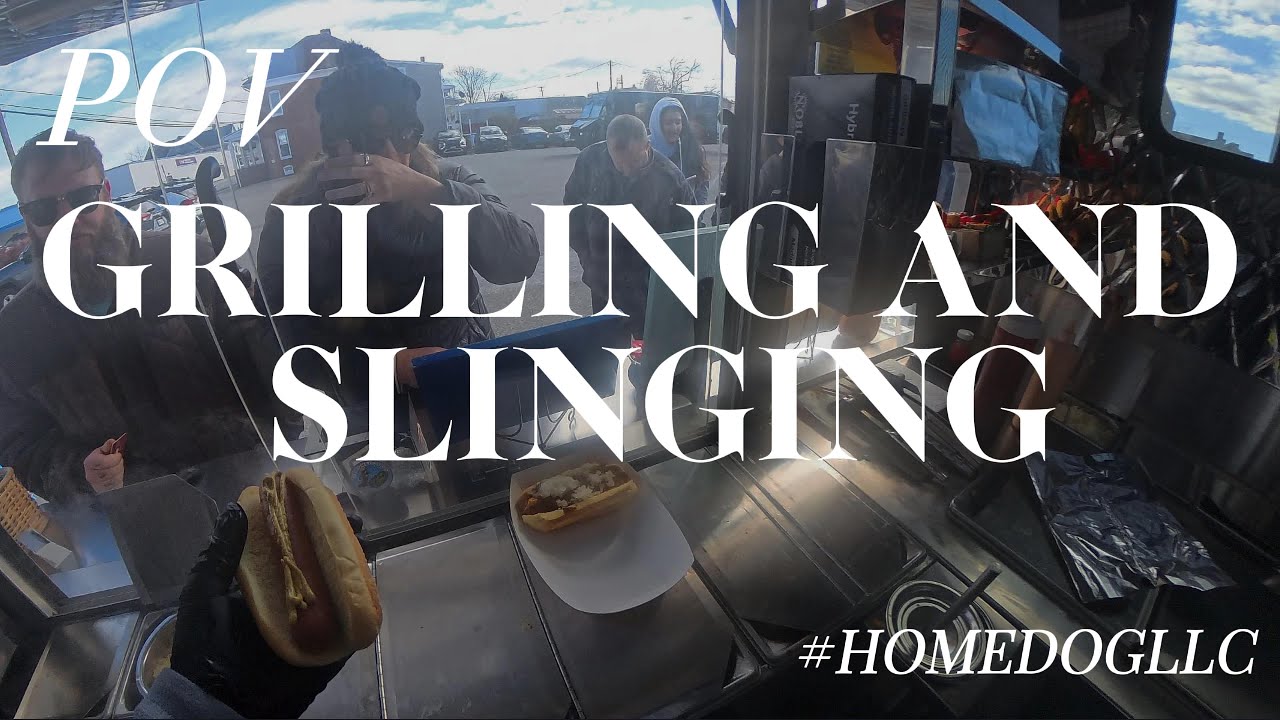 HotDog Cart POV : Grilling And Slinging Dogs!