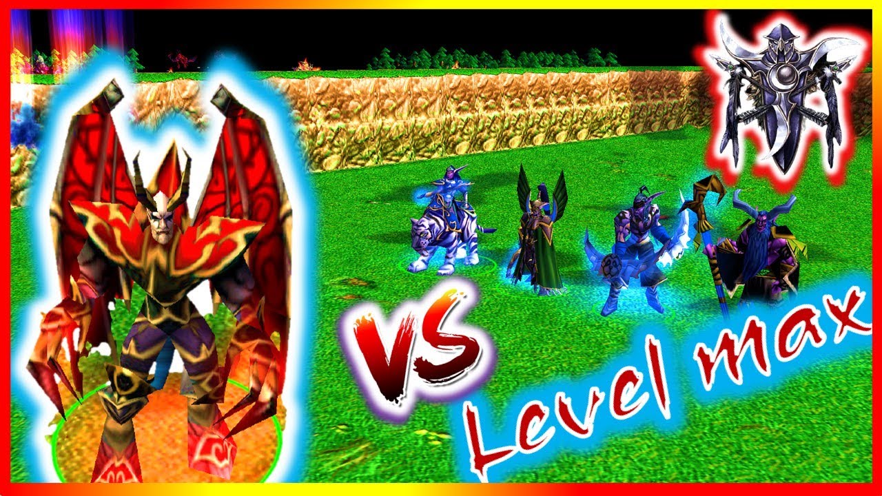 Warcraft 3 Tichondrius vs night elf heroes