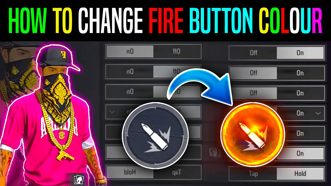 How To Change Fire Button Colour In Free Fire Max || How To Use Red Fire Button In Free Fire