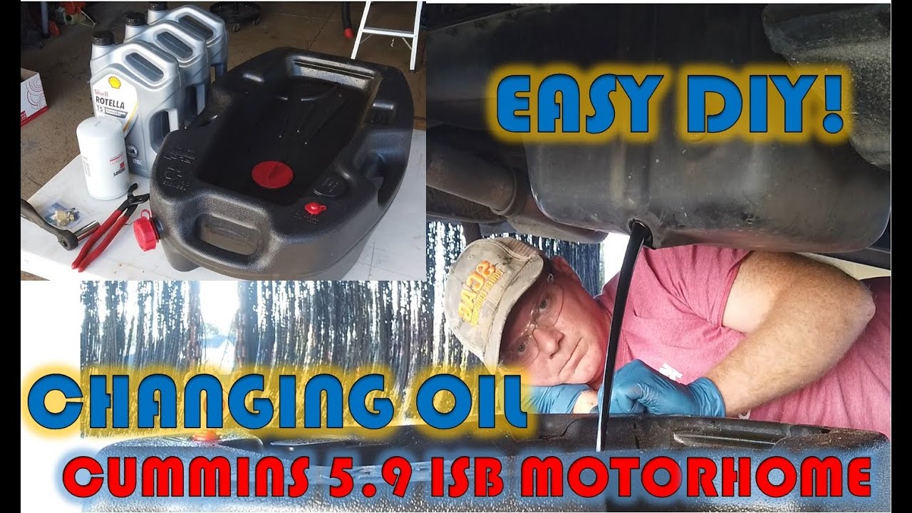RV Motorhome Oil and Filter Change - Adding a Fumoto Oil Valve - '99 Fleetwood Discovery - Cummins