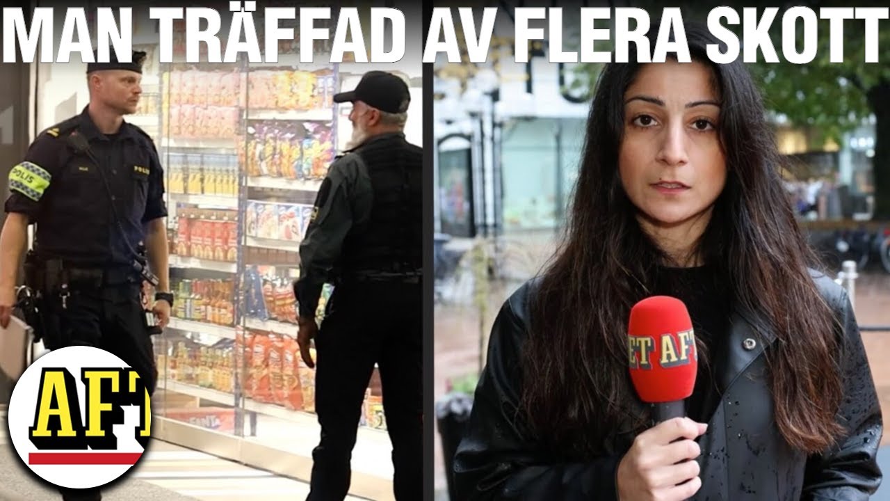 Man skjuten i köpcentrum: ”De fick springa ut från sina arbetsplatser”
