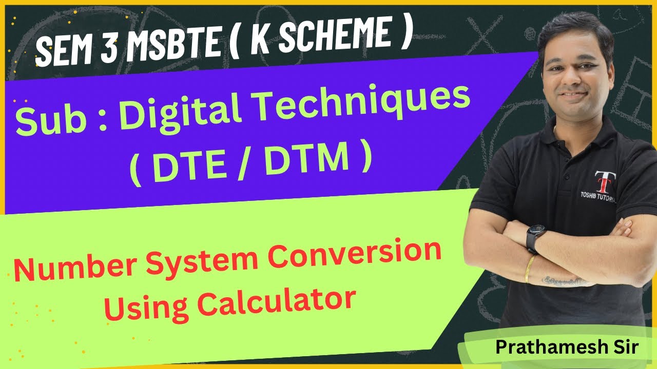 Number system conversion using calculator | DTE |DTM | K- Scheme | MSBTE | Toshib Tutorials