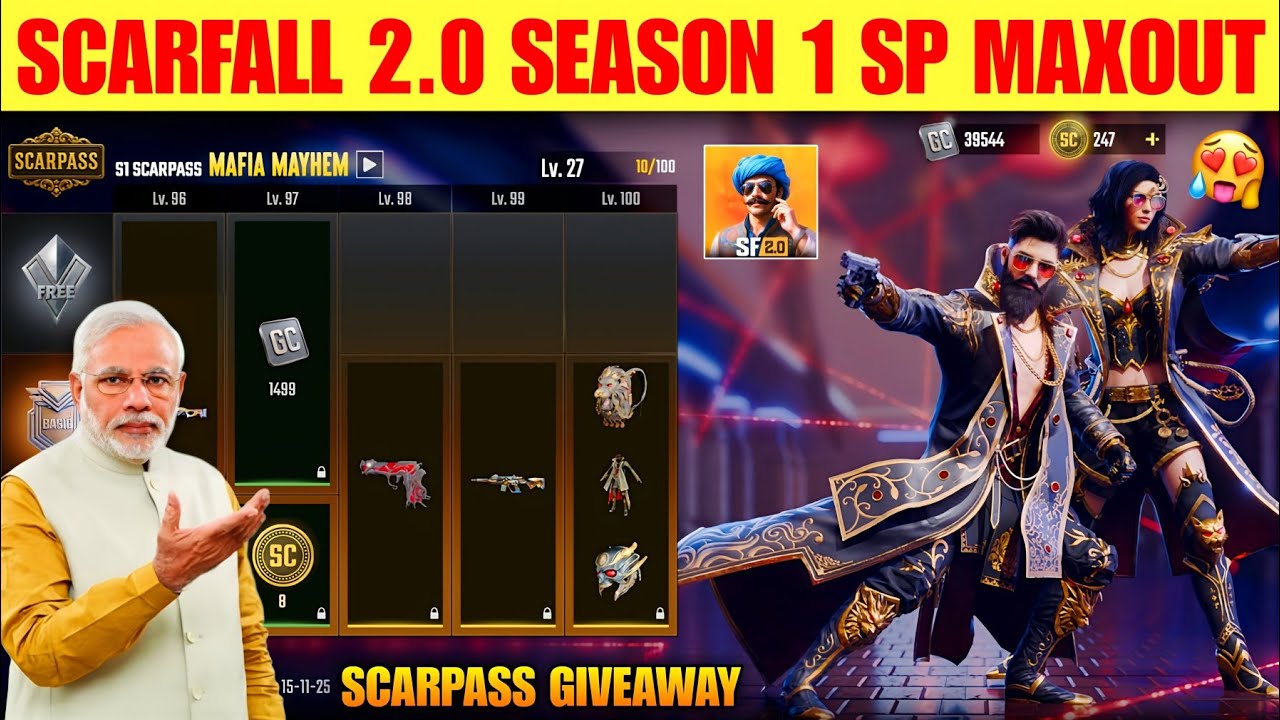 SCARFALL 2.0 SCARPASS GIVEAWAY 😍 HOW TO GET FREE SCARPASS IN SCARFALL 2.0 | SCARFALL NEW SCAR PASS