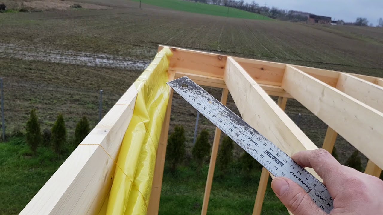 Dom szkieletowy 35m2 - dom z drewna - część 5 - strop nad parterem