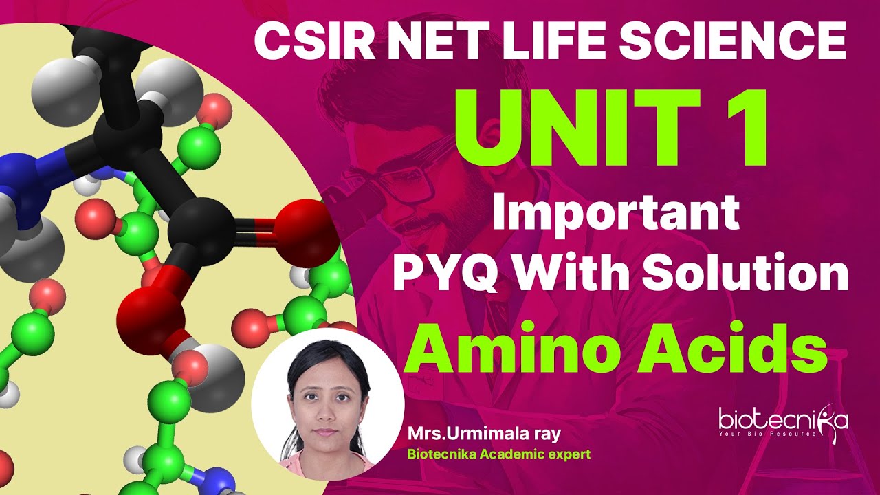 CSIR NET UNIT 1 PYQ Questions From Amino Acids | Important CSIR NET Life Science Lecture