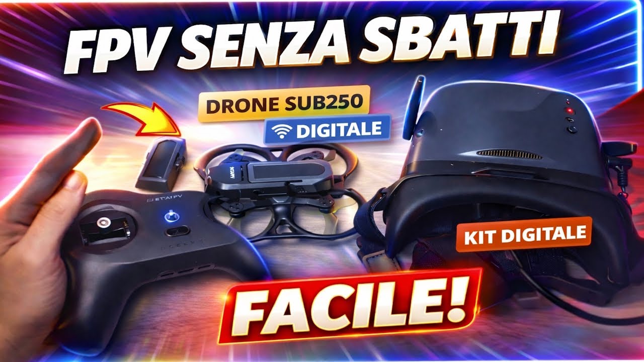 Betafpv Aquila20 HD: Iniziare coi DRONI FPV non è mai stato così facile |  KIT RTF SUB250 DIGITALE