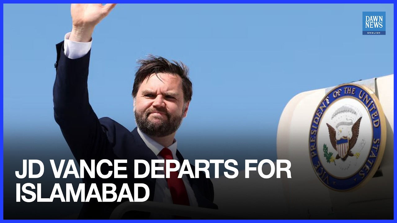 Vice-President JD Vance Departs For Islamabad, Pakistan | US-Iran Peace Talks | Dawn News English