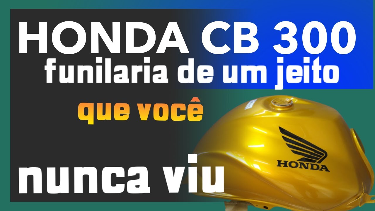 honda cb 300 funilaria como você nunca viu,   desamasando o tanque da cb 300 como você nunca viu.