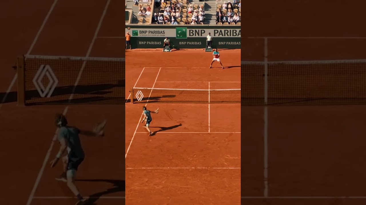 This perfect point from Rublev against Cilic ✨#RolandGarros #Tennis #Rublev #Sports