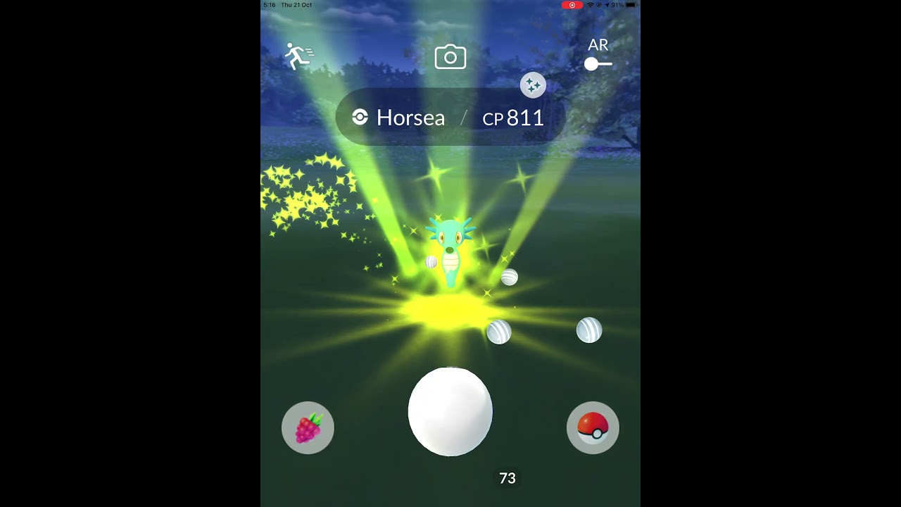 Horsea shiny catch in Pokemon go #shorts