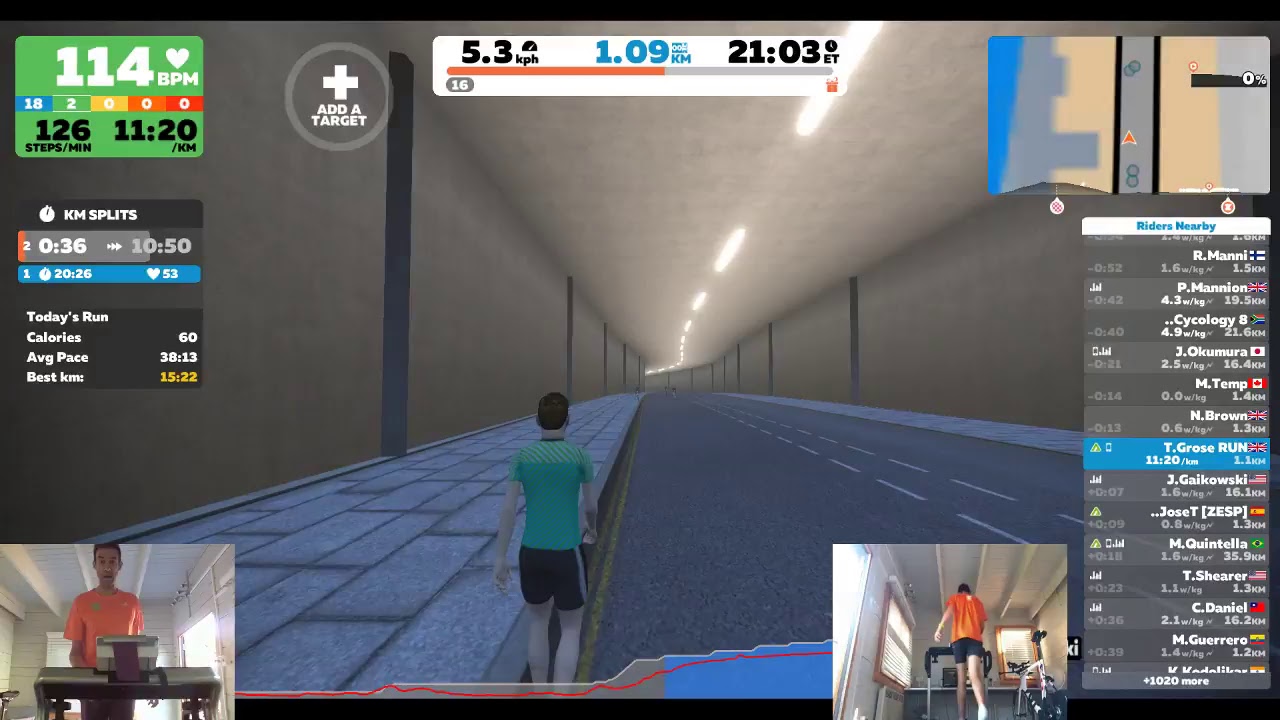 MYRUN Technogym - first day try out on Zwift