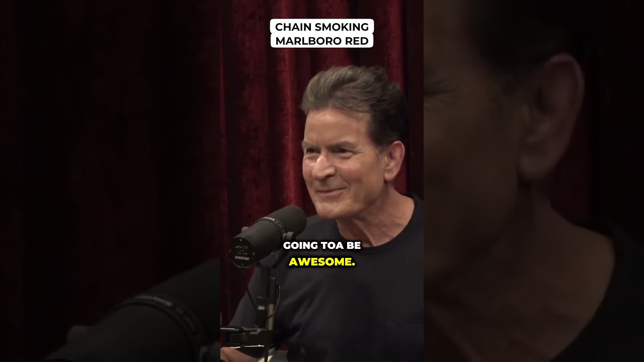 Chain Smoking Marlboro Red - Charlie Sheen #jre #shorts