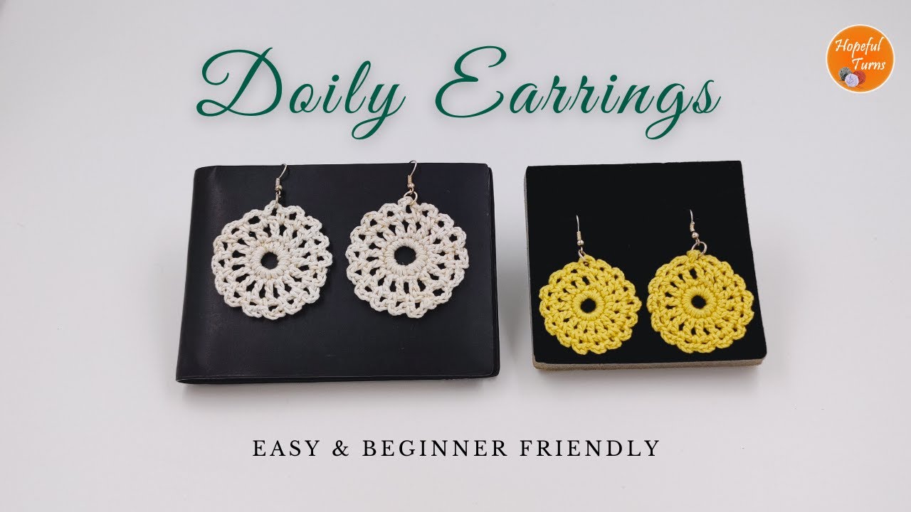 Easy Crochet Earrings | Crochet Doily Earrings Tutorial (Simple, Quick & Easy pattern)