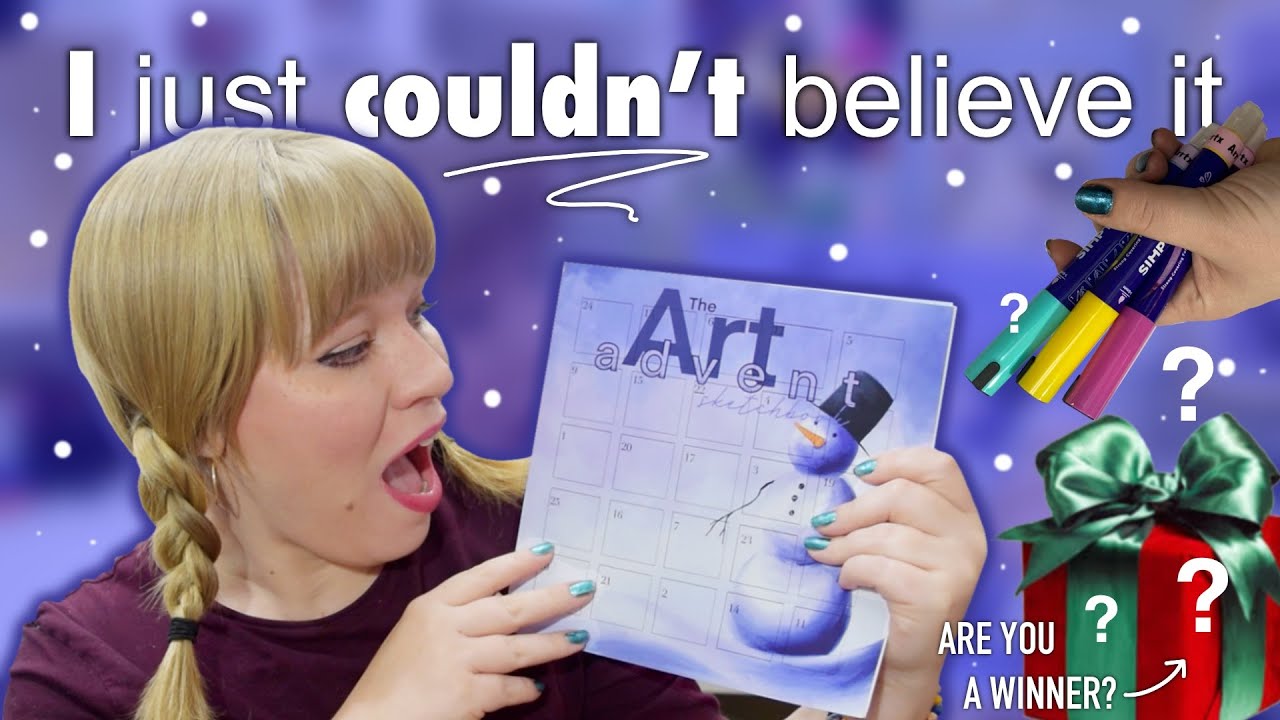 How to FILL your Art Advent Sketchbook (5 EASY ways) + Giveaway WINNER | NEW art prompt book
