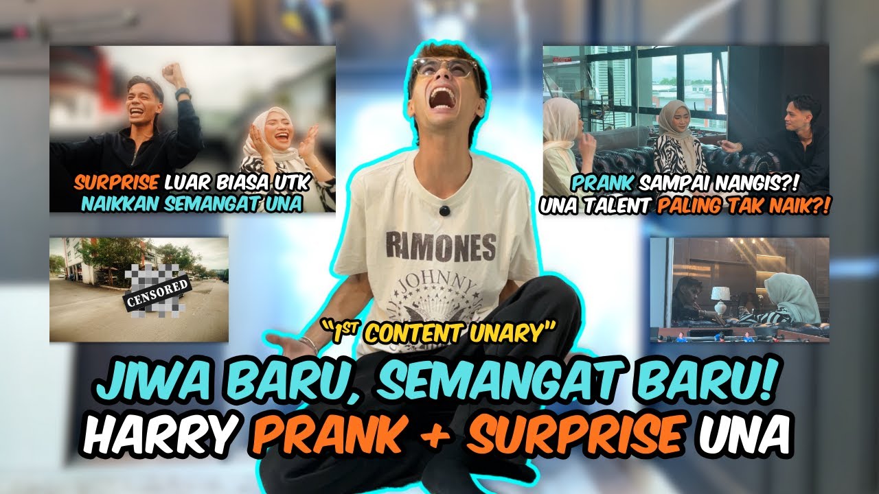 PRANK & SURPRISE DI KONTEN PERTAMA UNARY? PRANK UNA SAMPAI NANGIS? UNA BERJANJI? KINI BERJIWA BARU?!