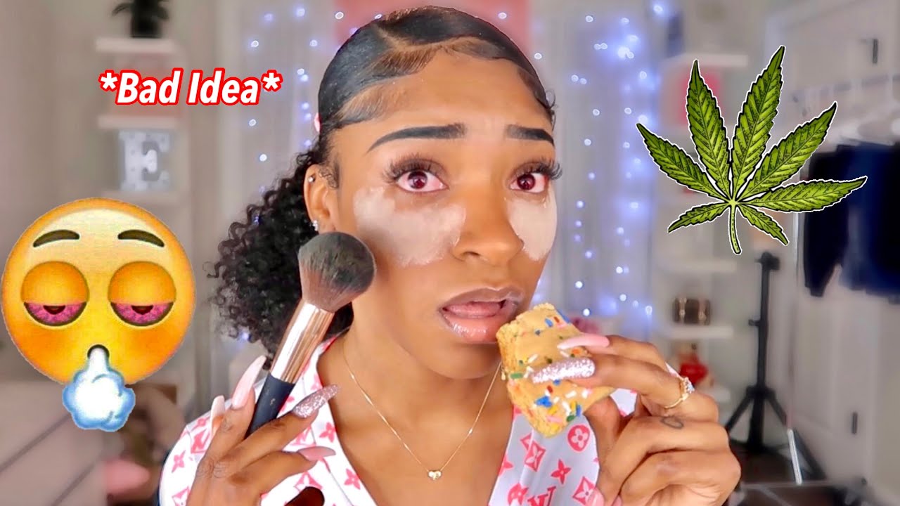 I ATE AN EDIBLE & DID MY MAKEUP | Eva Williams