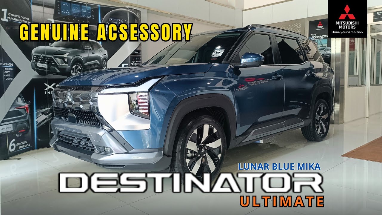 Destinator Ultimate 1.5 L CVT 2025 Warna Biru Mika Terpasang Acsessory Genuine Mitsubishi