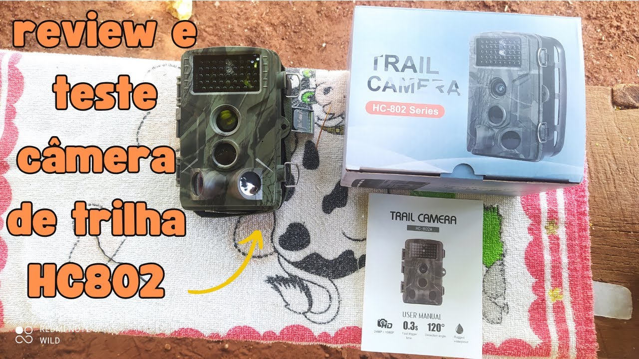review e teste da câmera de trilha HC 802