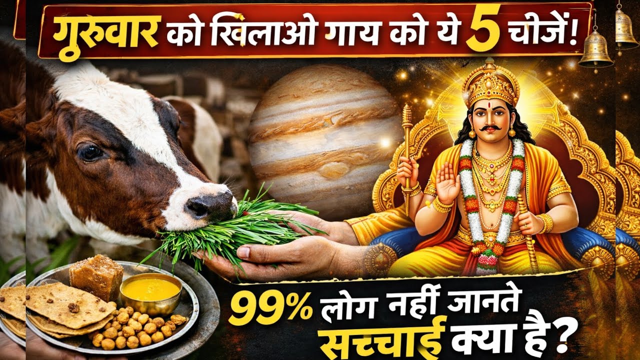 गरीबी क्यों नहीं जाती? गुरुवार का ये सच 99% लोग नहीं जानते | गाय को 5 चीज़ खिलाओ ||#brihaspatiupay