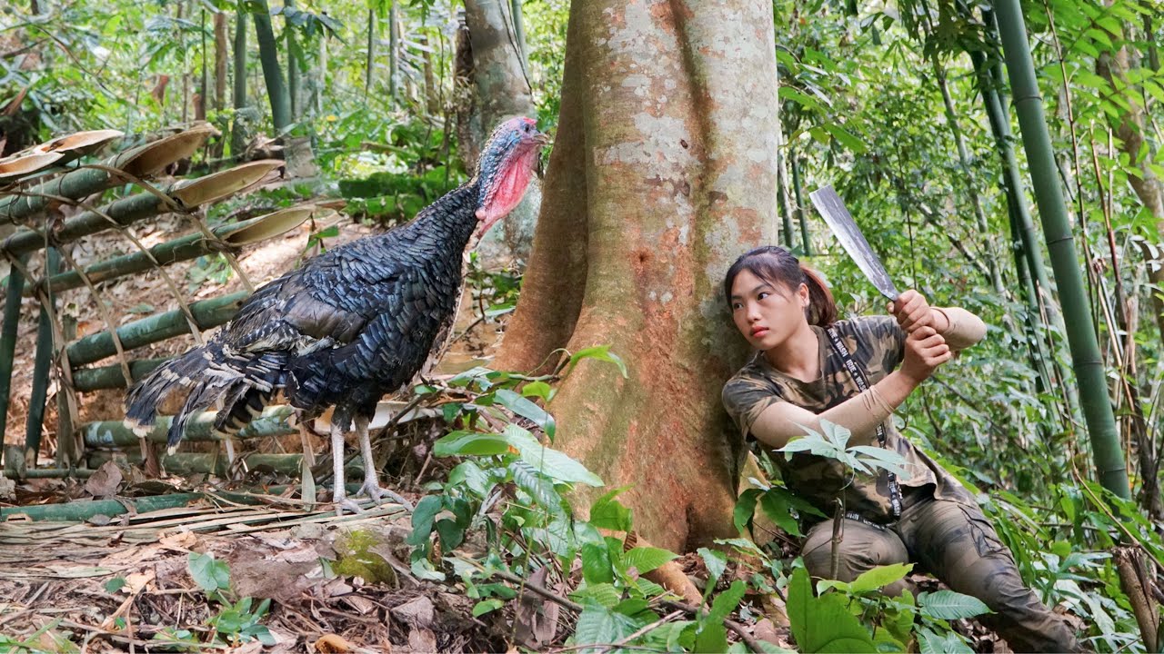 turkey hunting, turkey trapping skills, stream fishing, survival alone