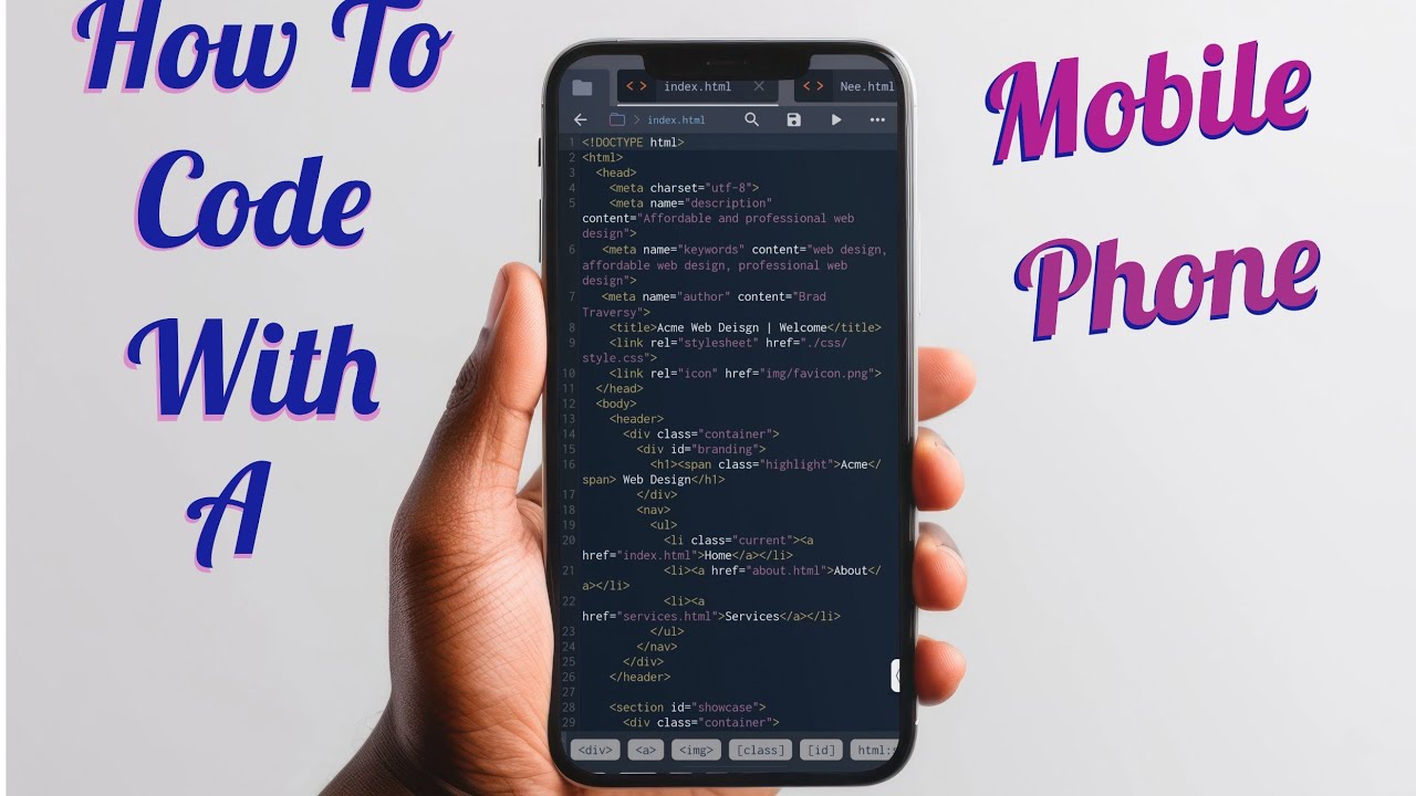 How to code with a mobile phone