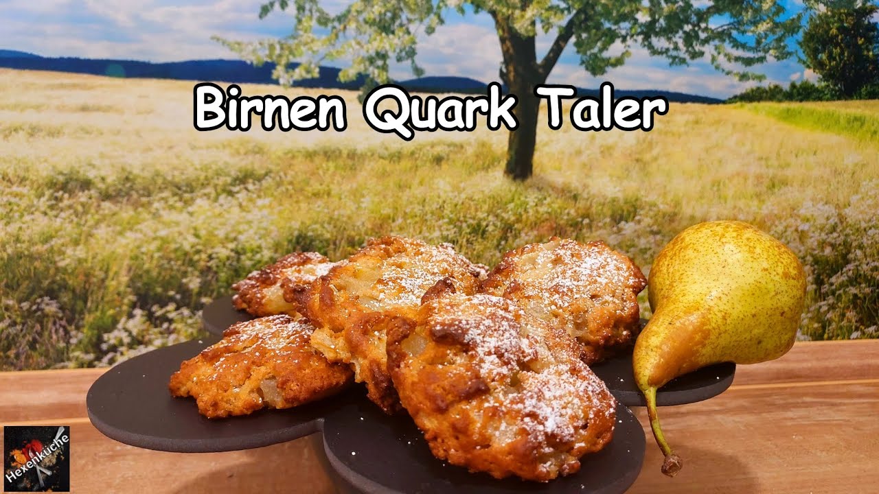 Birnen-Quark-Taler 🍐leckere, warme Birnenk&uuml;chlein | Einfache und schnelle herbstliche Rezepte