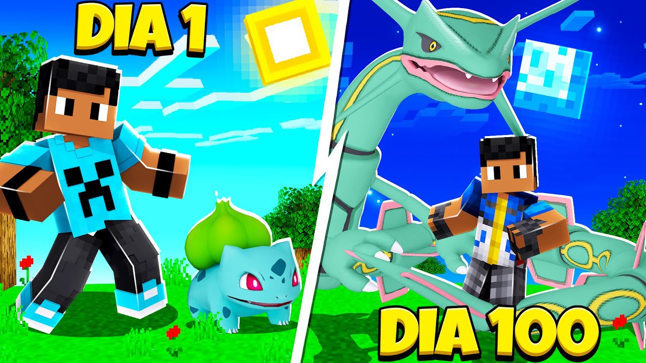 Sobrevivi 100 DIAS NO PIXELMON o FILME!