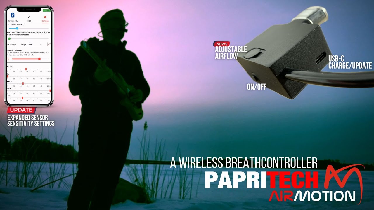 Testing the new Papritech Airmotion Pro - A wireless Breath and Motion controller
