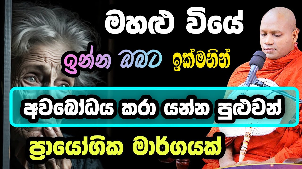 මහළු වියේ ඉන්න ඔබ‍ට මාර්ගයක් | හසලක සීලවිමල | Hasalaka Seelawimala Thero |#hasalakaseelawimalathero