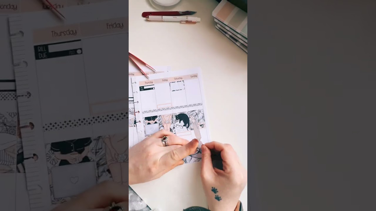 Monochromatic planner kit with gold foil stickers #productivitygoals