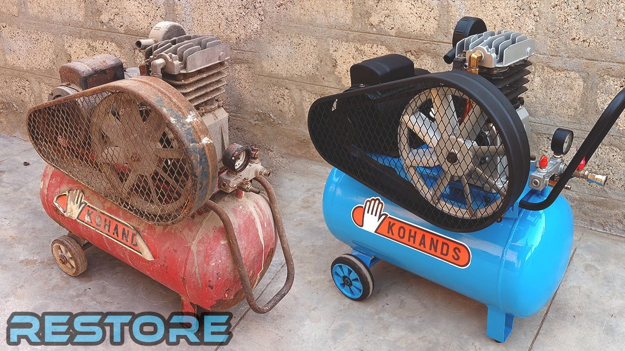 Old Abandoned Air compressor restoration KOHANDS air compressor Restore #aircompressor