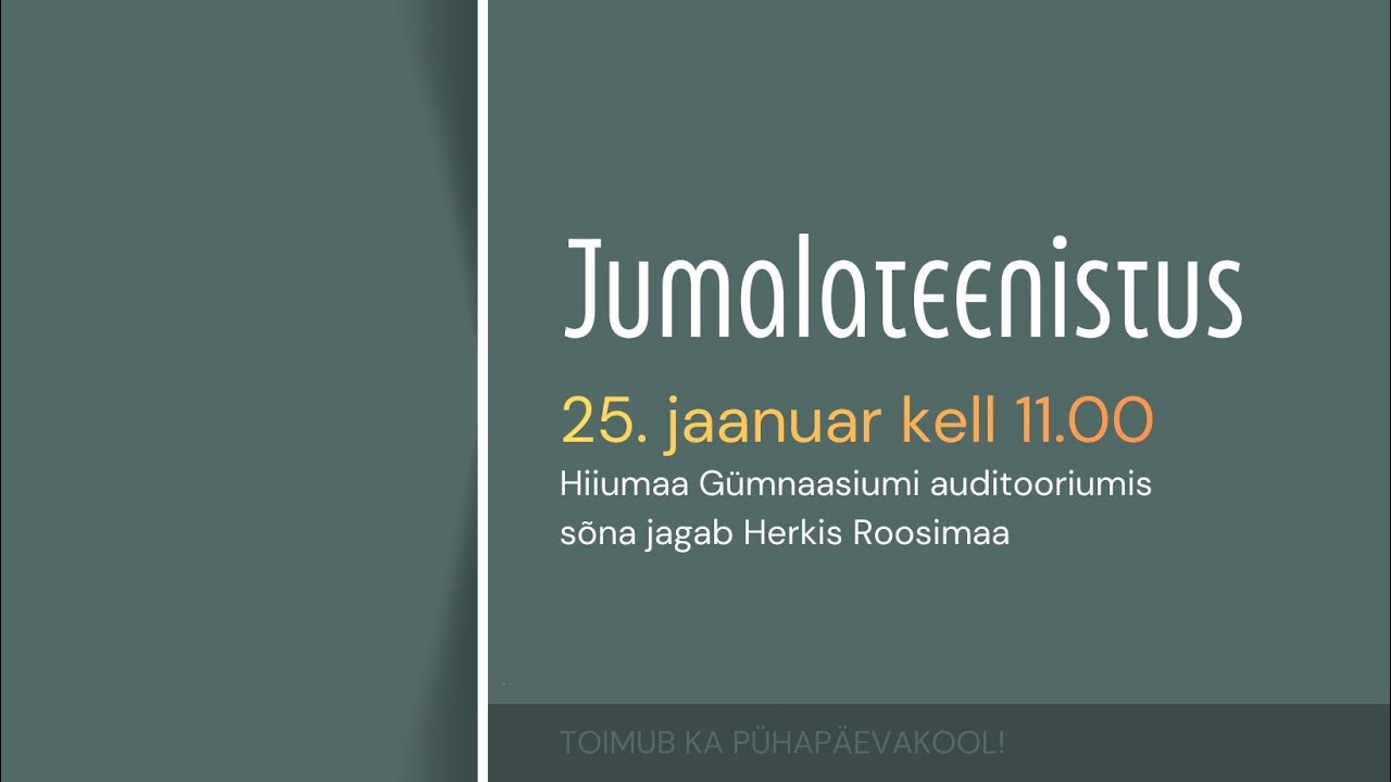 Jumalateenistus 25.01.2026