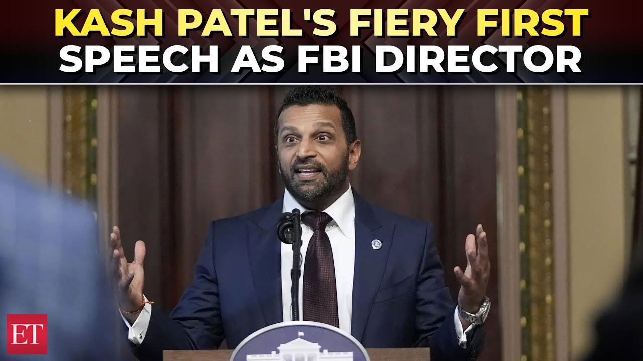 'If you seek to hide...we will find you...': Kash Patel's fiery first speech as FBI Director
