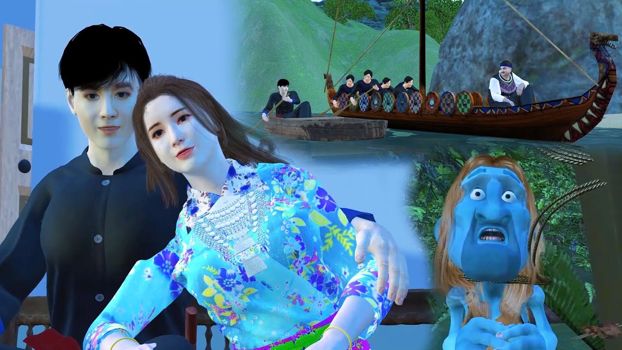 Tub ntsuag nyuam dab me thiab nkauj kaus ntxhw Hmong animation 3d dab neeg hmoob