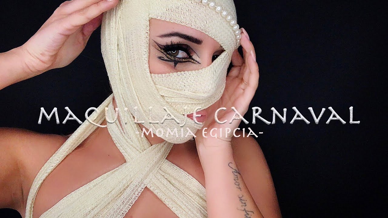 Como hacer un MAQUILLAJE para CARNAVAL- Momia Egipcia