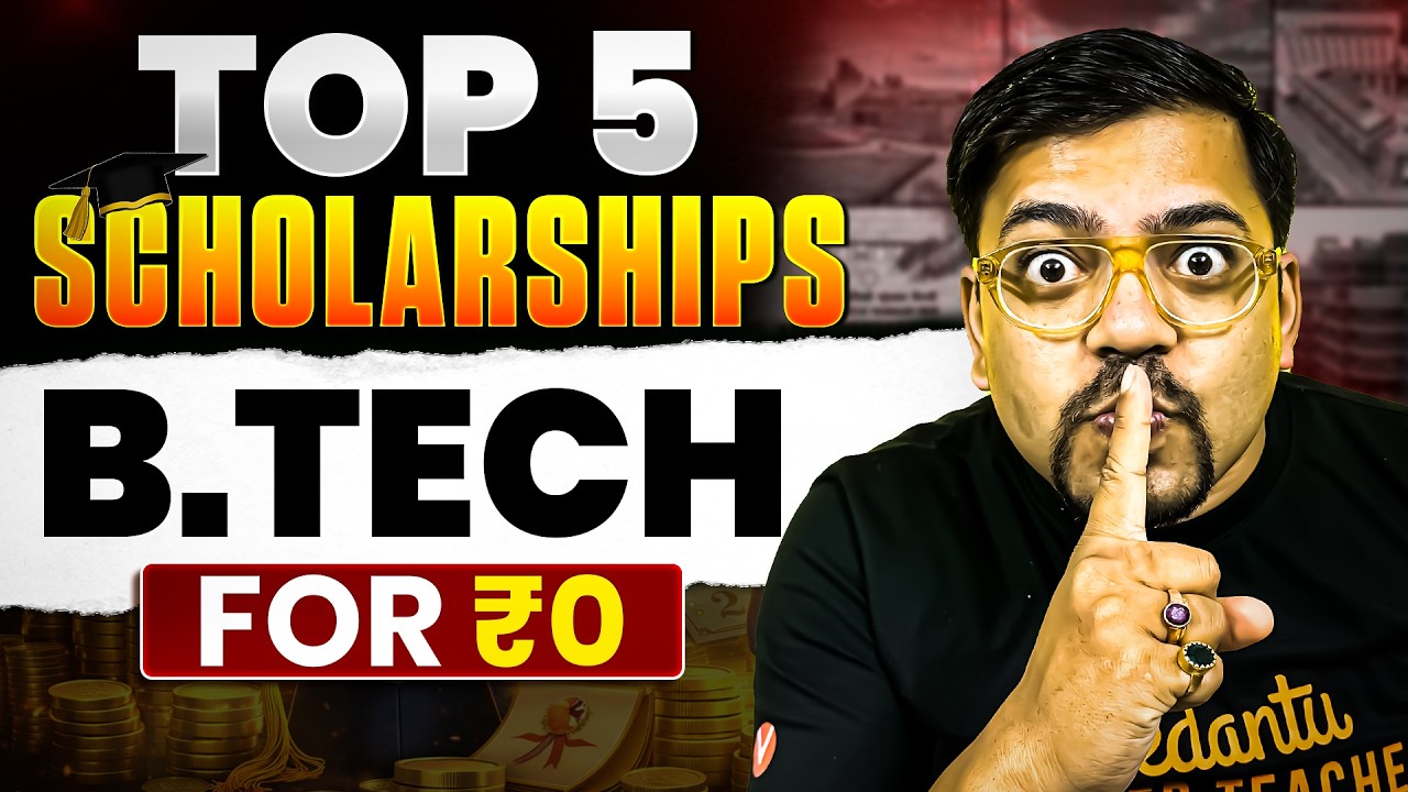 🔥Top 5 Scholarships for ENGINEERING Students in India! Harsh Sir