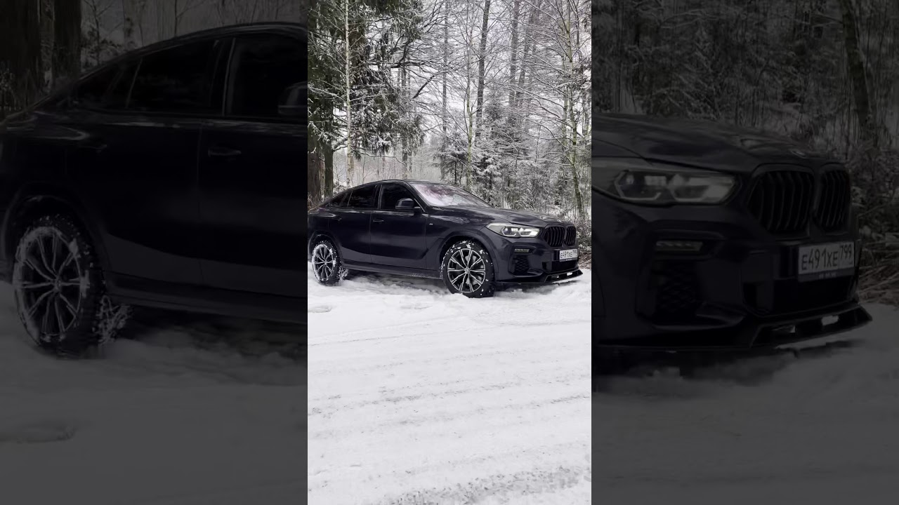 BMW X6 40i snow hill