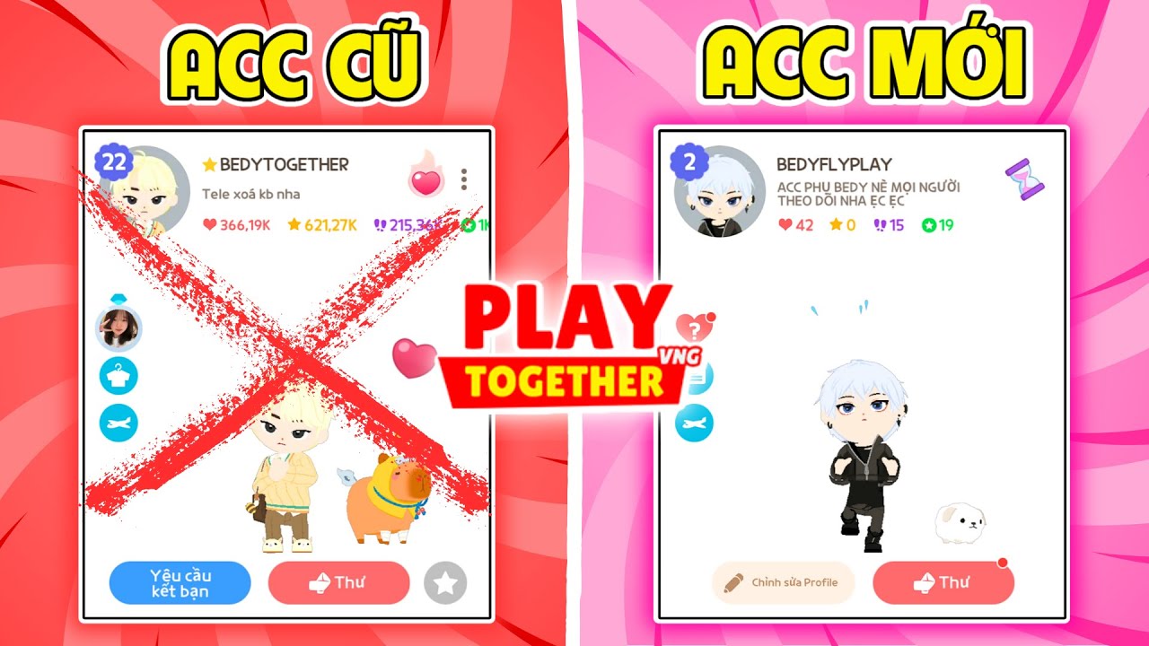 PLAY TOGETHER | BEDY HOẢNG HỐT KHI MẤT ACC CHÍNH VÀ PHẢI CÀY LẠI ACC MỚI