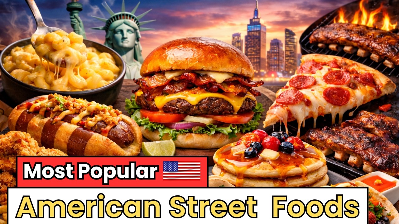 Топ-10 самых популярных блюд американской кухни || Уличная еда США | #americanstreetfood #food #p...
