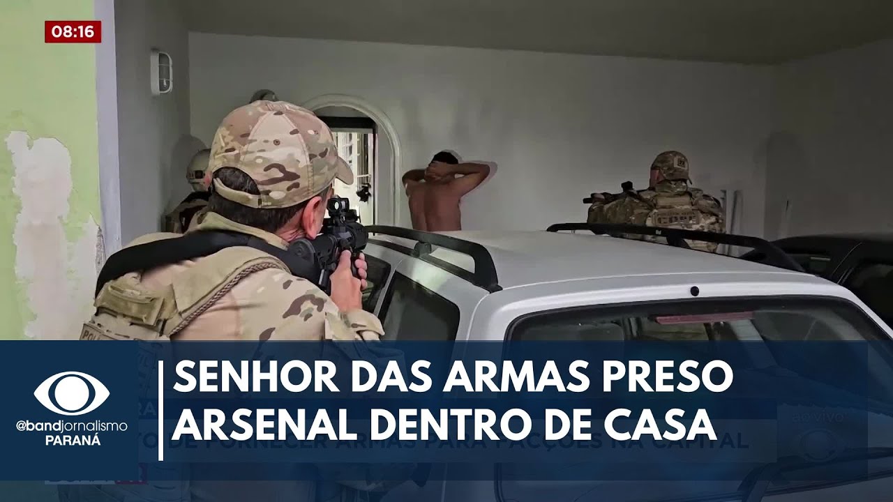 Ex-militar é preso com arsenal em Curitiba suspeito de abastecer o Comando Vermelho