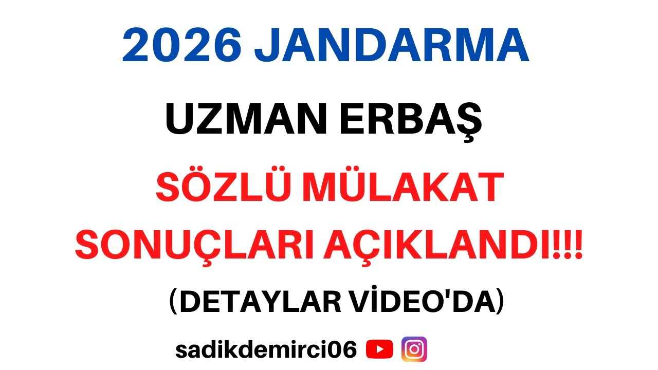 2026 jandarma uzman çavuş sözlü mülakat sonuçları açıklandı! Hastane sevk belgesi ne zaman alınacak?